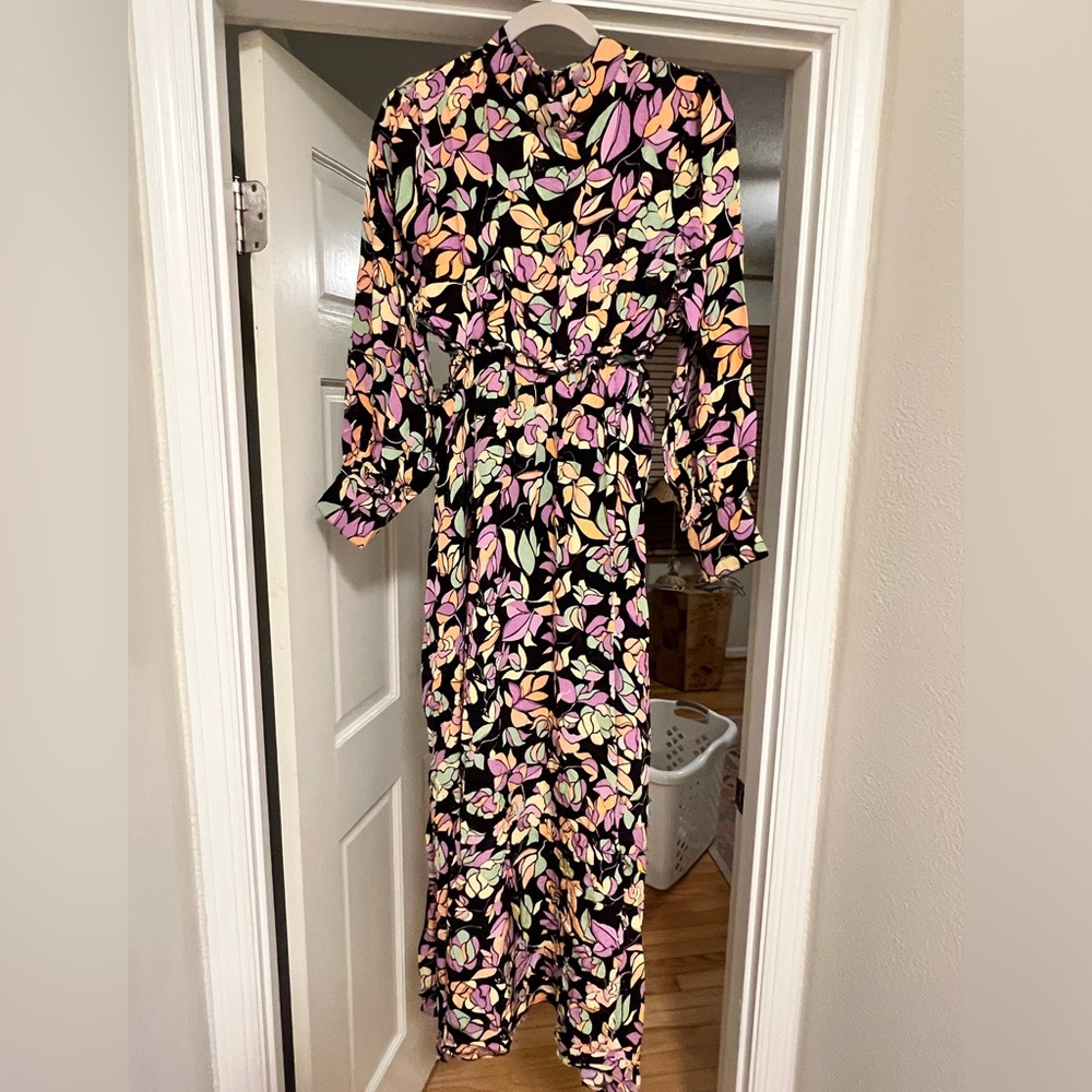Karlie floral maxi dress with side cut outs